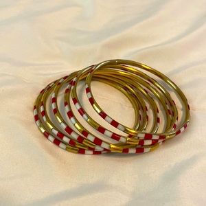 BuDhaGirl Veda red white bracelets